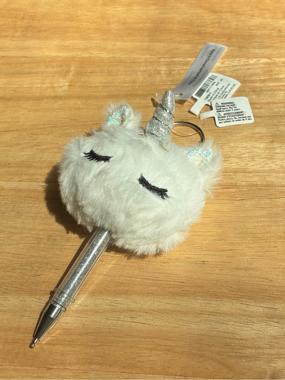 NWT Fluffy Unicorn Keychain Pen Kawaii Y2K Bag Charm